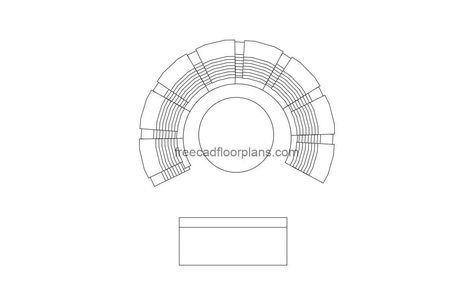 Amphitheater - Free CAD Drawings Amphitheater Plan, Pool Houses Plans, House Plans Design, Floor Plans House, Tiered Seating, One Storey House, Swimming Pool House, 2 Bedroom House Plans, Courtyard House Plans