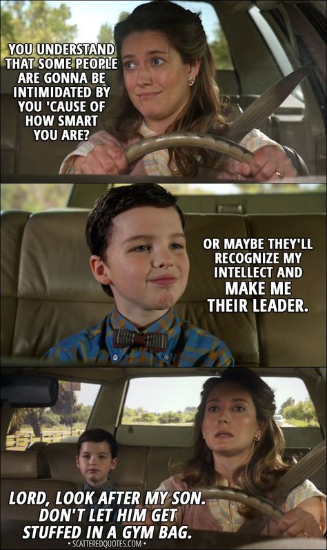 Young Sheldon Quotes, Young Sheldon Funny, Sheldon Cooper Quotes, Sheldon Quotes, Big Bang Theory Memes, Big Bang Theory Quotes, Theory Quotes, Big Bang Theory Funny, Get Stuffed