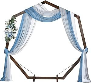 Wow is the only word for this hexagon shaped arbor. Use flowers or drape fabric or both! Arch Wood Backdrop, Wooden Arch For Wedding, Wood Arch Wedding, Wooden Wedding Arch, Arch For Wedding, Wooden Wedding Arches, Wedding Arbor, Fabric Draping, Wood Arch