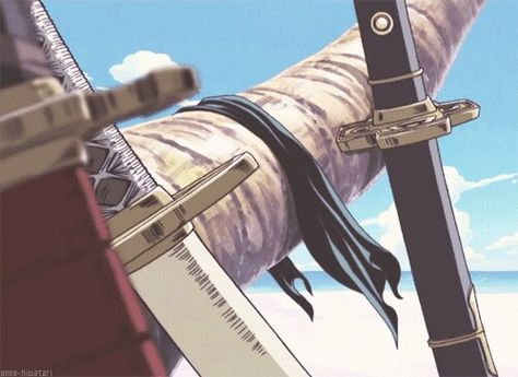 Zoro's swords; Wado Ichimonji, Yubashiri and Sandai Kitetsu Zoro Swords, One Piece Tumblr, One Piece Gif, Watch One Piece, Zoro One Piece, One Piece Images, One Piece Pictures, Anime Reccomendations, Manga Anime One Piece