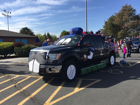 Little league youth Baseball parade truck! Moses lake youth baseball association. Red Sox minors Parade Float Ideas Baseball, Parade Float Ideas, Baseball Snacks, Floating Decorations, Minnesota Twins Baseball, Twins Baseball, Red Sox Baseball, Batting Gloves, Parade Float