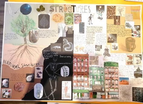 Example of a gcse art mind map. Year 11 topic. Natural and manmade structures. A1 paper. Multimedia Structures Mindmap Art Gcse, Structure Textiles Gcse, Structure Mind Map Art, Structures Art A Level, Natural Structures Art Gcse, Art Mindmaps Gcse, Structures Art Gcse, Structure Art Gcse, Mind Map Art Sketchbook