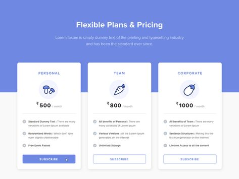 Website Subscription Design, Website Design Pricing, Web Design Pricing, Price List Design, Price Page, App Design Layout, Landing Page Inspiration, Desain Ui, Ui Design Website