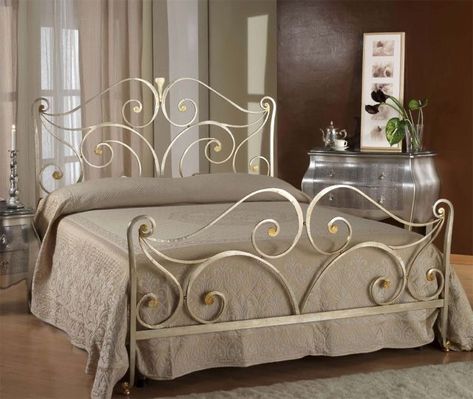 Steel Bed Design, Wrought Iron Beds, Iron Beds, Wrought Iron Bed, Steel Bed Frame, Wrought Iron Furniture, Iron Bed Frame, Luxury Furniture Living Room, Steel Bed