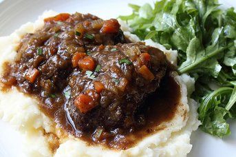 Cider-Braised Pork Cheeks Recipe - Allrecipes.com Buttery Mashed Potatoes, Pork Cheeks, Beef Shank, Beef Cheeks, Food Wishes, Braised Pork, Braised Beef, Video Recipes, Poultry Recipes