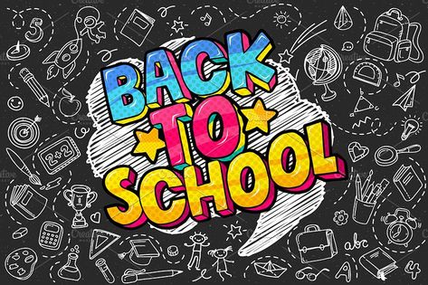 Back To School Backdrop, School Chalkboard Art, School Backdrop, Summer Bulletin Boards, School Background, School Chalkboard, Education School, Chalkboard Style, Welcome Back To School