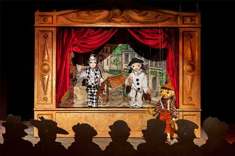 Strings Attached: Upfront Puppet Theatre Puppet Show Stage, A Cat Named Bob, Puppetry Theatre, Experimental Theatre, Puppet Stage, Cardboard City, Disney World Rides, Puppet Theatre, Cat Summer