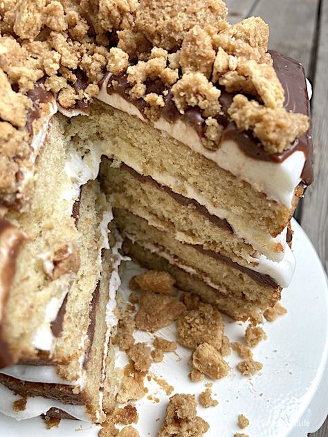 S’mores Layer Cake – Sweet Baked Life Smores Layer Cake, Smore Cake, Graham Cracker Crumble, Graham Cake, Cracker Cake, Graham Cracker Cake, Marshmallow Buttercream, Sweet Milk, Smores Cake