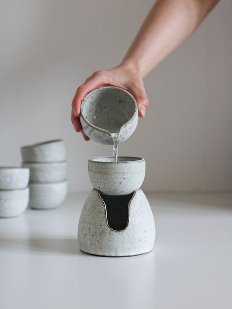 Concrete Wax Melt Burner, Essential Oils Burner Ceramics, Ceramic Diffuser Diy, Ceramic Aroma Lamp, Wax Burner Ceramic, Ceramic Candle Vessel, Ceramic Oil Burner Handmade Pottery, Pottery Oil Burner, Product Photography Ceramics