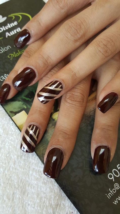 Plum Nails With Design, Copper Nails Designs, Nails With Design, Plum Nails, Copper Nails, Beauty Hacks Nails, Nail Nail, Festival Nails, Autumn Nails