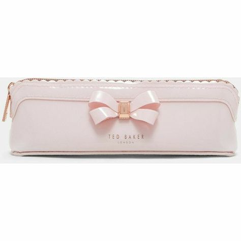 Ted Baker Pencil Case, Coquette Wishlist, Airport Stuff, Triangle Pencil Case, Zipper Pencil Pouch, Colored Pencil Case, Pink Academia, Ted Baker Bag, Zipper Pencil Case