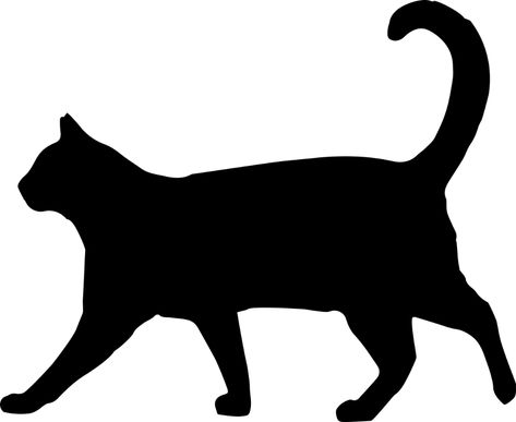 Cat Kitten Animal Domestic - Free vector graphic on Pixabay Tattoo Gato, Cat Sneezing, Cat Shadow, Black Cat Tattoos, Image Chat, Cat Pose, Cat Quilt, Animal Silhouette, Free Cats