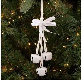 Jingle Bells And Ribbon Ornaments | Hobby Lobby | 5710868 Ribbon Ornaments, Metal Fabric, Bell Ornaments, Holy Cross, Show Ideas, Home Supplies, Craft Show Ideas, Frame Crafts, Crafts Decor