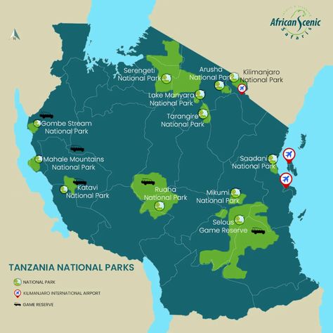 Tanzania National Parks & Highlights - List of Game Parks in Tanzania Tanzania National Parks, Safari Activities, Mount Meru, Tanzania Safari, Serengeti National Park, Arusha, Safari Park, Safari Tour, Game Reserve