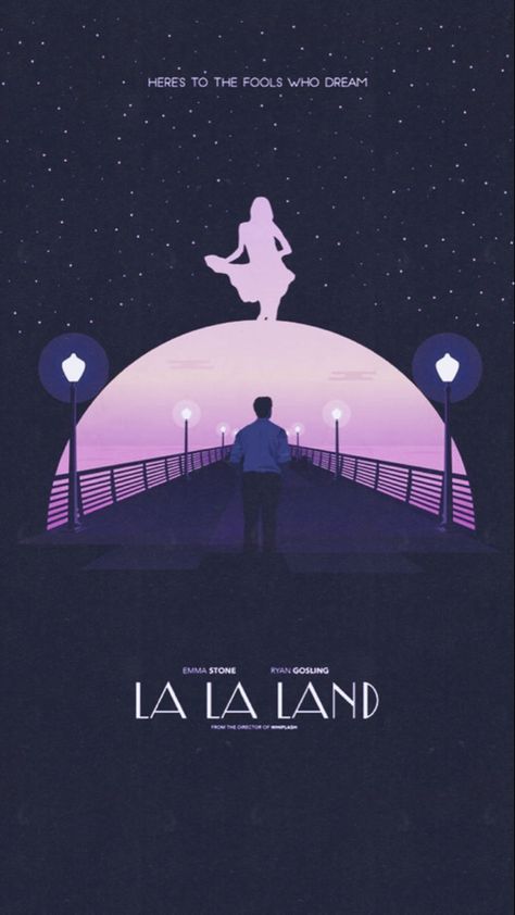 Lala Land Poster, Here's To The Fools Who Dream, Damien Chazelle, Music Themed Wedding, Film Posters Art, Hd Wallpaper Android, Music Drawings, Movie Posters Design, Music Pictures