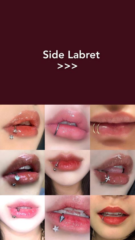 #piercing #earpiercing #lippiercing Side Labret, Ethereal Jewelry, Belly Button Piercing Jewelry, Pretty Ear Piercings, Face Piercings, Nose Piercings, Cool Piercings, Labret Piercing, Facial Piercings