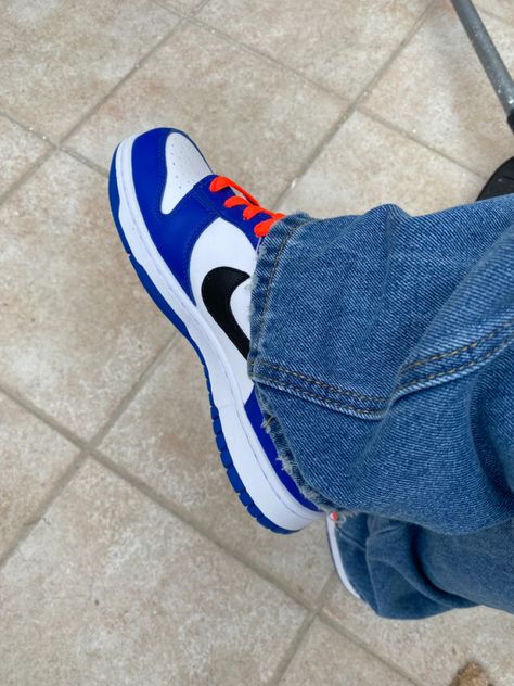 Jackie Robinson Dunks, Dunks Blue, Jackie Robinson, Nice Clothes, Hype Shoes, Blue And Orange, Nike Dunk, Nike Dunks, Sneaker Head