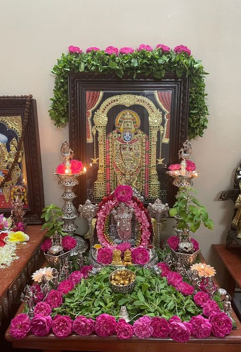 Ayudha Pooja, Kalash Decoration, Puja Decor, Pooja Decor, God Pics, Hindu Rituals, Lord Balaji, Diwali Decor, Pooja Room Door Design