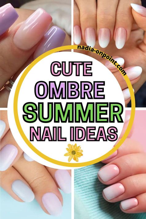 Nail Ideas Aesthetic! Here you'll find fun and unique Summer Ombre nails to shine this summer. summer long nail ideas ombre | summer nail ideas ombre | ombre nail ideas for summer | summer ombre nail ideas | summer nail ideas blue ombre | ombre nail colors ideas summer short | summer nail ideas acrylic ombre | ombre nail colors ideas summer | summer nail ideas almond ombre | holiday nail ideas summer ombre. #summer #ombre #nails Cute Summer Nails Ombre, Manicure Ideas Ombre, Ombre Nails Summer 2023, Ombre Nails Squoval, Pastel Ombre Nails Short, Ombre Pedicure Ideas, Simple Ombre Nail Designs, Sns Ombre Nails Summer, Ombre Sns Nails Short