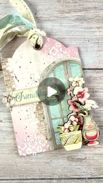 Stamperia Mixed Media, Vicky Papaioannou, Journal Tags, Mixed Media Cards, Mixed Media Tags, 10k Views, Wooden Shapes, Summer Projects, Scrap Paper