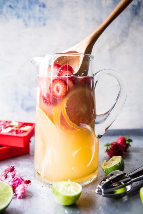 Margarita Sangria | Tieghan Gerard | The Inspired Home Sangarita Recipe, Margarita Sangria, Pitcher Drinks, Coctails Recipes, Cocktails To Try, Drink Pitcher, Margarita Cocktail, Summer Cocktail Recipes, Sangria Recipes