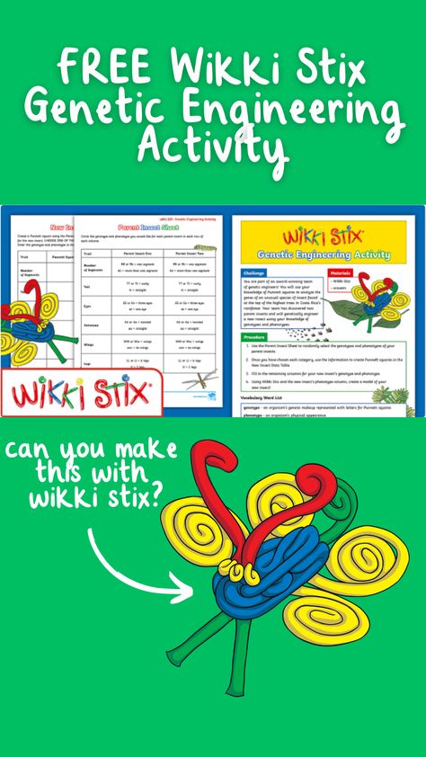 Wikki Stix Ideas, Wikki Sticks, At Home Experiments, Home Experiments, Punnett Squares, Stem Elementary, Engineering Activities, Steam Education, Digital Skills