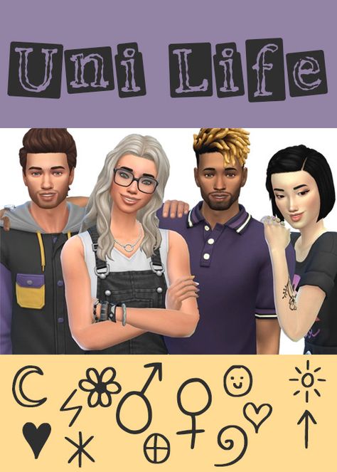 SakuraLeon : ♥ Uni Life ♥ 4 sim group pose for the Sims 4... Sims 4 Gallery Poses Group, Sims 4 Poses 4 People, Sims 4 Poses Family Teenager, Sims 4 Gallery Poses Friends, Sims 4 Gallery Poses, Gallery Poses, Sims Poses, Group Pose, Toddler Poses