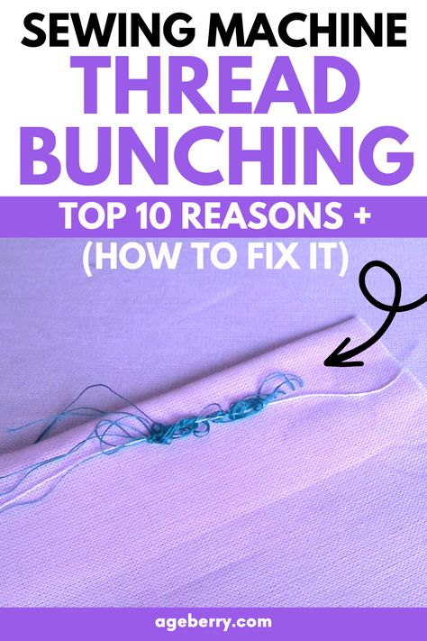 Fixing sewing machine thread bunching Sewing Machine Beginner, Sewing Machine Tension, Sewing Machine Stitches, Sewing Machine Repair, Sewing Machine Thread, Sewing Machine Basics, Sewing Machine Projects, Sewing Alterations, Sew Ins