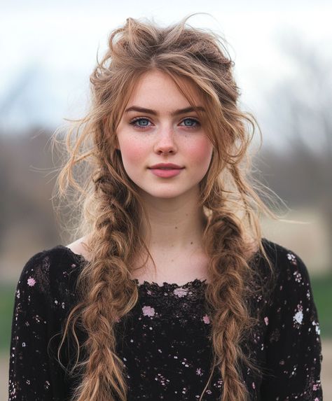 January Hair for girls: Boho Braids Hollywood Curls, Hairstyles For Straight Hair, Fishtail Braids, Dutch Braids, New Hairstyles, Modern Mullet, Hair For Women, Christmas Hairstyles, Braids For Kids