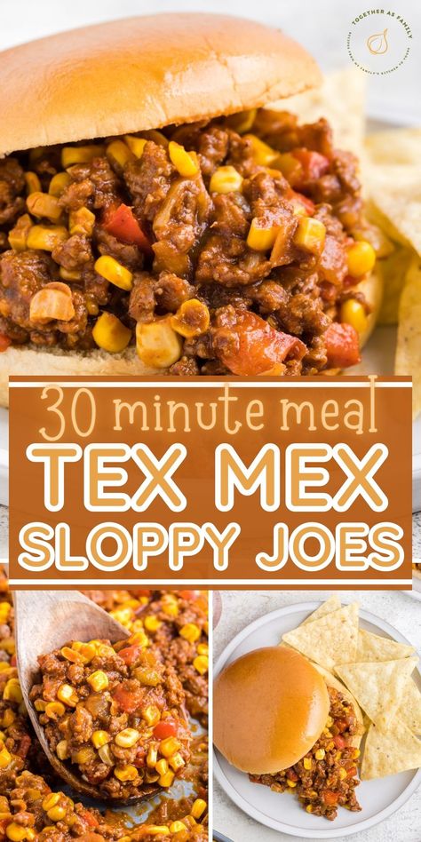 Tex Mex Sloppy Joes have a taco twist to them with ground beef, seasonings, corn, and green chilies. Switch up classic sloppy joes and make this delicious taco-inspired version. Taco Twist, Sloppy Joe Recipe Easy, Sloppy Joe Recipe, Fruit Carvings, Simple Family Meals, Fruit Recipe, Healty Dinner, Joe Recipe, Kids Help