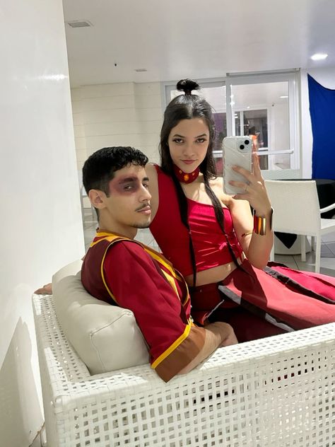 Zuko And Mai Halloween Costume, Zuko And Mai Costume, Zuko And Katara Costume, Katara And Zuko Costume, Atla Costume, Avatar The Last Airbender Costumes, Avatar The Last Airbender Halloween, Zuko Costume, Atla Cosplay