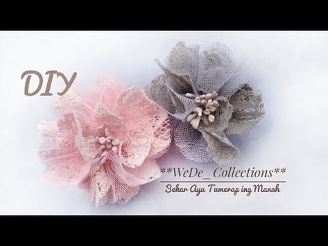 Membuat Bunga dari Kain Tile dan Brokat | Bunga Kain Perca Mudah dan Sederhana - YouTube Diy Photography Props, Embroidery Fashion Detail, Handmade Flowers Fabric, Flower Video, Organza Flowers, Fabric Flowers Diy, Handmade Hair Accessories, Art N Craft, Wedding Souvenirs