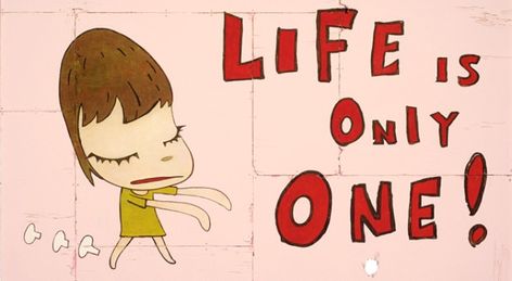 #yoshimotonara #japaneseartist #asianart Life Is Only One, Nara Yoshitomo, Yoshitomo Nara, Dorm Posters, Desktop Wallpaper Art, Mac Wallpaper, Macbook Wallpaper, Room Posters, Pics Art