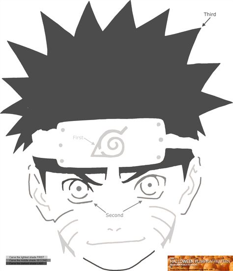 Naruto Pumpkin Carving Stencil, Anime Pumpkin Carving Stencil, Naruto Pumpkin Carving, Naruto Pumpkin, Anime Pumpkin Carving, Pumpkin Carving Stencils Easy, Anime Pumpkin, Pumpkin Carving Stencil, Pumpkin Stencils