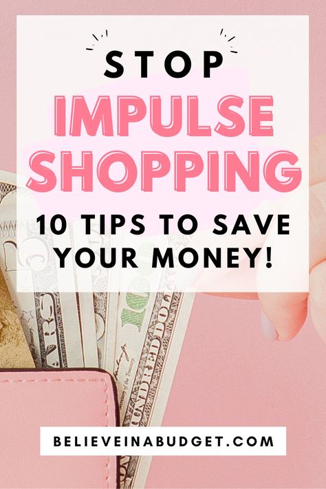 Stop impulse shopping. These 10 tips will help you save money and stop spending when you don't have enough money. Stop Impulse Buying, Stop Impulse Spending, Things To Stop Buying To Save Money, Impulse Shopping, Spending Rules Saving Money, How To Stop Spending Money Tips, Impulse Buying, Stop Spending, My Notes App