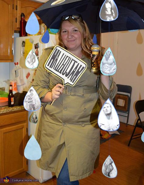 It's Raining Men - DIY Halloween Costume Raining Men Costume, Men Halloween Costume, Work Appropriate Halloween Costumes, Halloween Costumes 2016, Halloween Costumes For Women, Costume Works, Diy Halloween Costume, Halloween Costume Contest, Creative Costumes