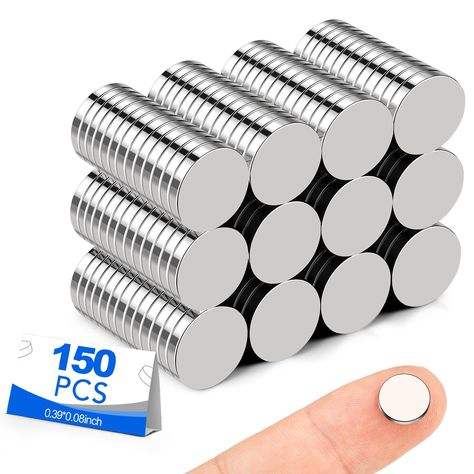 PRICES MAY VARY. 【Durable Material】The small magnet is made of brushed nickel silver material, which is durable and has high resistance to demagnetization, corrosion, and oxidation. You don't have to worry about the magnet losing tension over time. 【Size and Number of Tiles】The size of tiny magnet is 10x2mm, and the number of ultra large tiles in 150 pack can meet various needs 【Easy to disassemble】Each of our rare earth magnets has a smooth surface that can be easily disassembled without worryi Large Tiles, Shop Projects, Large Tile, Rare Earth Magnets, Neodymium Magnets, Nickel Silver, Small Magnets, Refrigerator Magnets, Silver Material