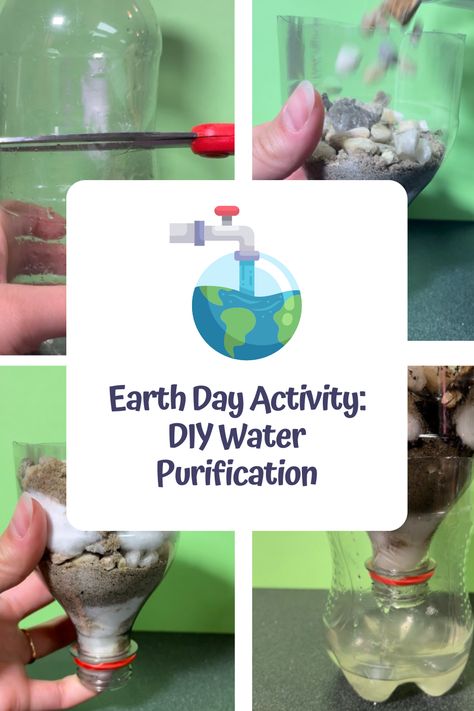 Earth Day is almost here! It’s a special day where we think about how we can help take care of our planet. Do you know how we can celebrate Earth Day? Let’s try making our own water cleaning system with your friends or family. We’ll learn about why water is so important and do something good for the Earth at the same time! Planets Activities, Earth Day Activity, Earth Activities, Earth Day Activities, Cleaning System, Water Day, Diy Water, Water Purification, Our Planet