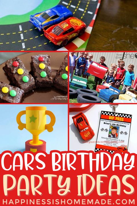 Cars Movie Birthday Party, Cars Themed Party, Disney Cars Birthday Party Ideas, Cars Birthday Party Ideas, Disney Cars Birthday Party, Cars Party Favors, Cars Birthday Party, Movie Birthday Party, Disney Cars Birthday