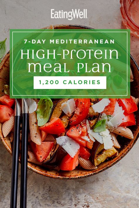 In this 7-day high-protein Mediterranean diet meal plan, we set it at 1,200 calories per day to help you lose a healthy 1 to 2 pounds per week, with modifications to bump it up to 1,500 or 2,000 calories, depending on your individual needs and health goals. #mealplan #mealprep #healthymealplans #mealplanning #mealplanideas #healthyrecipes 1200 Calorie Diet Meal Plans, High Protein Meal Plan, Protein Meal Plan, Med Diet, Bump It, Food Recipes Vegetarian, Mediterranean Diet Meal Plan, Calories Per Day, Calorie Meal Plan