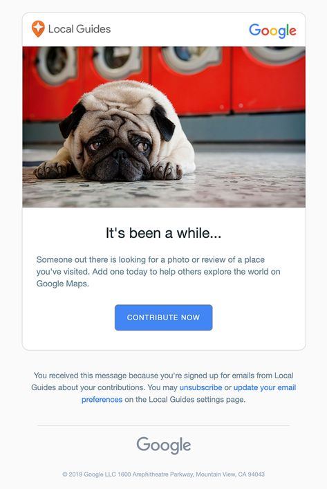 Google sent this email with the subject line: We miss you on Google Maps - Read about this email and find more retention emails at ReallyGoodEmails.com #retention #reactivation #app Engagement Emails, Google Desktop, Email Sequence, Email Inspiration, Email Examples, Map Reading, Email Newsletter Design, Email Subject Lines, Email Automation