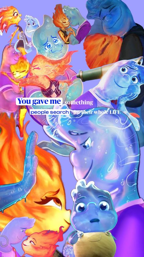 Elemental Disney Wallpaper, Elemental Quotes Movie, Elemental Movie Quotes, Elemental Movie Wallpaper, Elemental Wallpaper, Elemental Fanart, Disney Elemental, Personalidad Infj, Disney Movies List