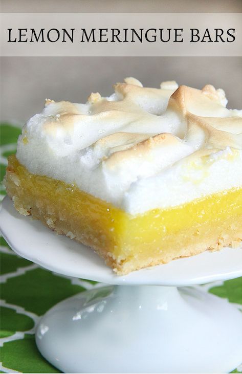 Lemon Meringue Bars, Meringue Bars, Lemon Pie Bars, Lemon Meringue Pie Easy, Meringue Desserts, Meringue Pie Recipes, Pie Bar Recipes, Lemon Bars Recipe, Lemon Dessert Recipes