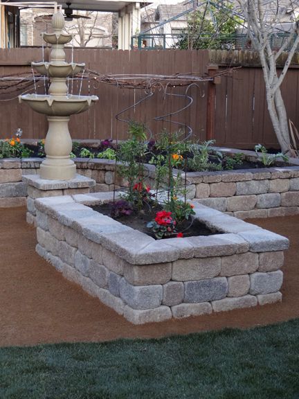 Build your own stone planter box! Easy DIY project:  http://info.basalite.com/build-your-own-stone-planter-box Container Landscaping, Brick Planter, Stone Planter, Garden Boxes Raised, Building Raised Garden Beds, Raised Planter Beds, Building A Raised Garden, Garden Planter Boxes, Stone Planters