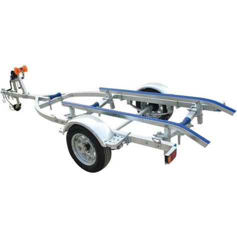 Galvainzed Boat Trailer Certification : ISO/TS16949, CCC, CE. Loading Weight : 400kgs. Self-dumping : Not Self-dumping. Axle Number : Uniaxial. Usage : Boat Trailer. Type : Semi-Trailer. Condition : New. Galvainzed boat trailer 1.Hot galvanized thickness :0.2mm 2.Vacuum tire and hot galvanized steel ring 3.U types screws and stainless steel lock nuts 4.Waterproof taillights 5.Winch frame and PU material top wheel 6.Top wheel 7.Jack 8.Bottom wheel 9.Keel Roller 10.Connectors We manufacture boa Aluminum Boat Trailers, Jet Ski Trailer, Kayak Trailer, Vehicle Storage & Cargo, Flatbed Trailer, Dump Trailers, Aluminum Boat, Semi Trailer, Trailer Tires