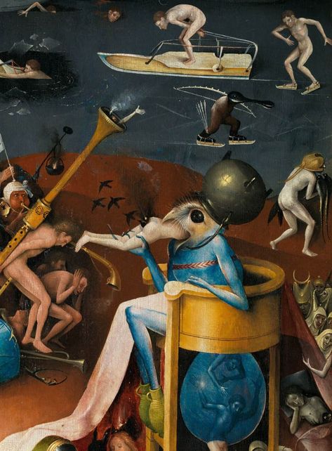 That’s a motor boat. That’s 100%% a 16th century motorboat. Hieronymus Bosch Paintings, Hieronymous Bosch, The Garden Of Earthly Delights, Modern Surrealism, Classical Art Memes, Jan Van Eyck, Earthly Delights, Garden Of Earthly Delights, Hieronymus Bosch