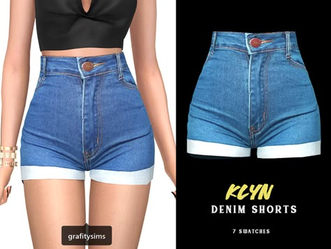 The Sims 4 Jeans, Sims Bottoms, Sim4 Cc, Die Sims 4, The Sims 4 Pc, Sims 4 Download, Shorts With Belt, The Sims 4 Packs, Sims 4 Children