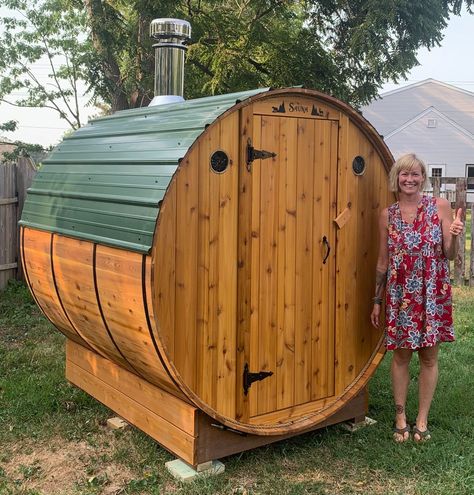 The Sauna Guys - The Sauna Guys | Handmade Barrel Saunas from Upper MichiganThe Sauna Guys | The Sauna Guys | Handmade Barrel Saunas from Upper Michigan Small Cabin Plan, Modern A Frame Cabin, Portable Sauna, Build A Frame, Barrel Sauna, Tiny House Plan, Outdoor Sauna, Container House Plans, Cottage Plan