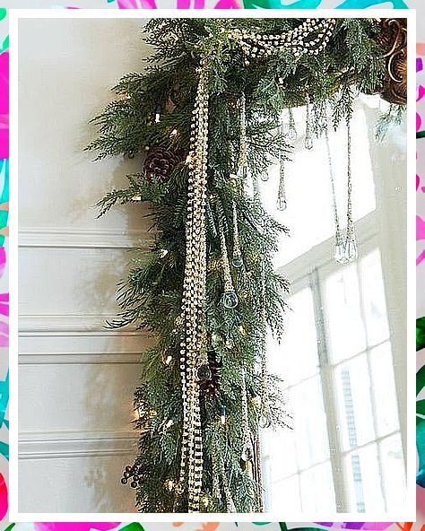 Christmas Garland - Hurry! Dont miss out on the latest and most fantastic deal. Check it out IMMEDIATELY! Gold Garland, Black Christmas Trees, Festive Holiday Decor, Christmas Tree Garland, Ribbon On Christmas Tree, Tree Garland, Christmas Swags, Gold Christmas Tree, Christmas Tree With Gifts