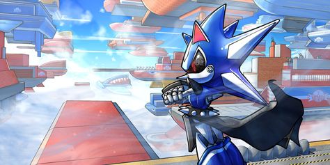 Neo Metal Sonic Wallpaper, Neo Metal Sonic Fanart, Metal Sonic Wallpaper, Neo Metal Sonic, Mecha Sonic, Sonic Wallpaper, Sonic Game, Metal Sonic, Sonic Sonic